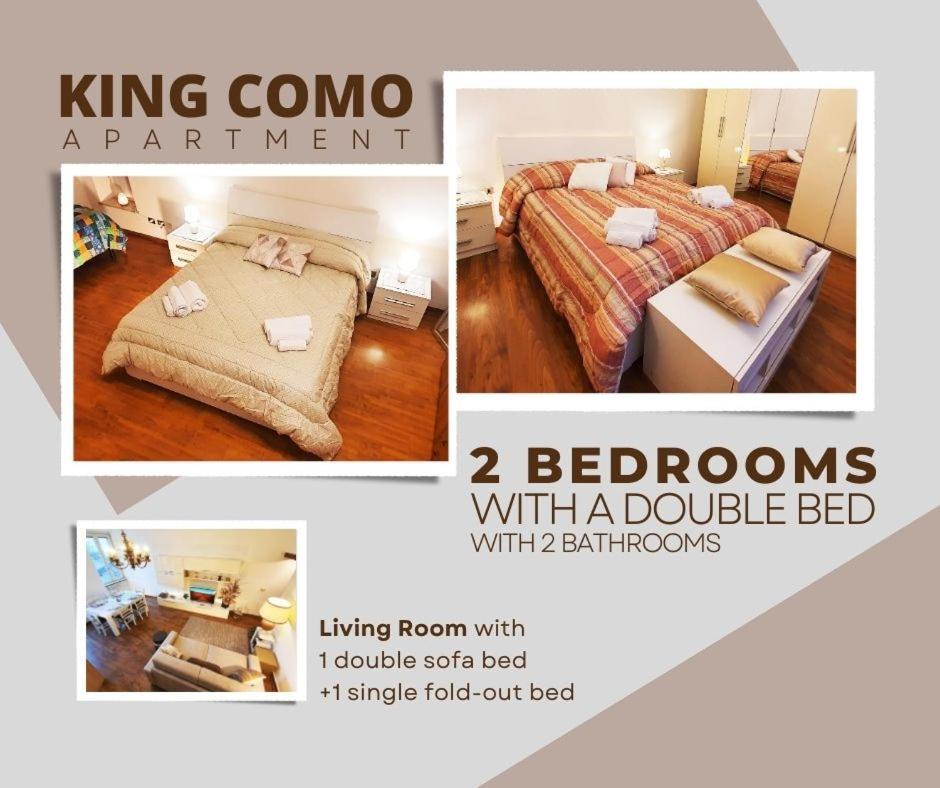 King Como Lake Center 9 Posti Letto- Grande Terrazza - 2 Bagni Privati Exterior foto